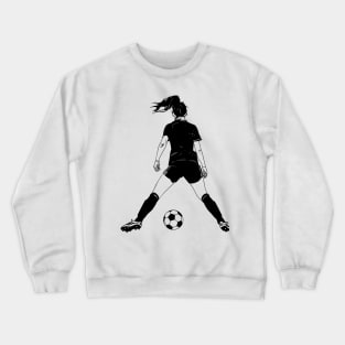 Female Soccer Player Crewneck Sweatshirt